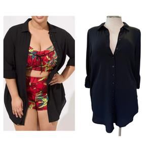 Torrid Black Swim Coverup